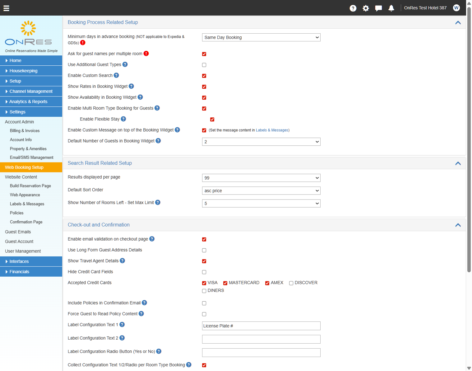 Enable Flexible Stay on Web Booking Setup